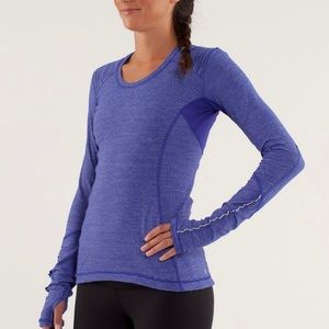 LULULEMON Purple Tonka Striped Long Sleeve